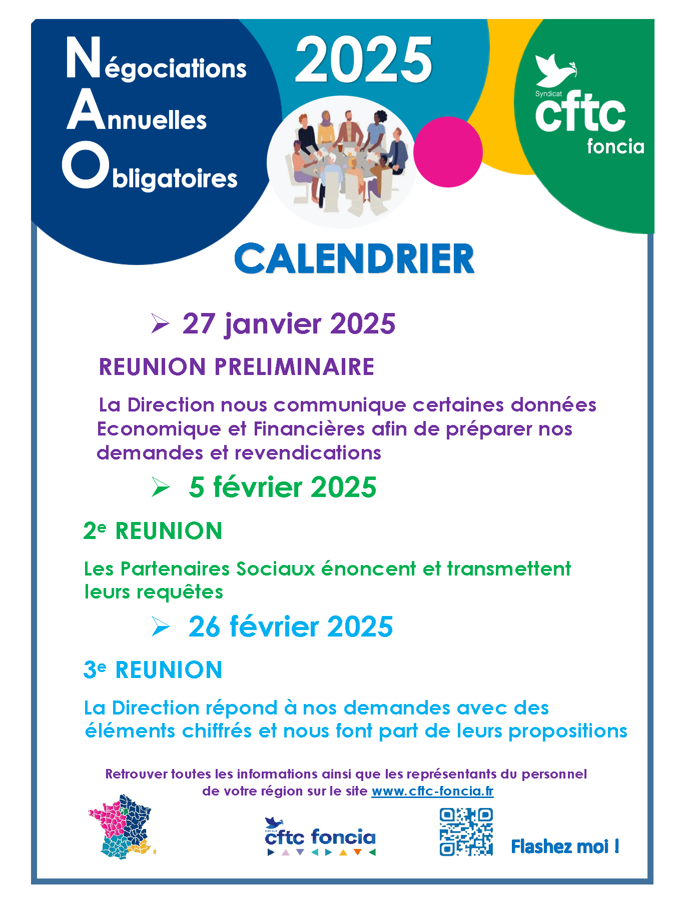 Calendrier des NAO 2025